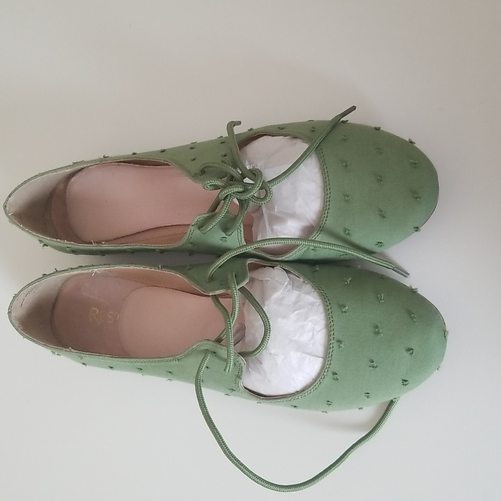 Olive green flat
